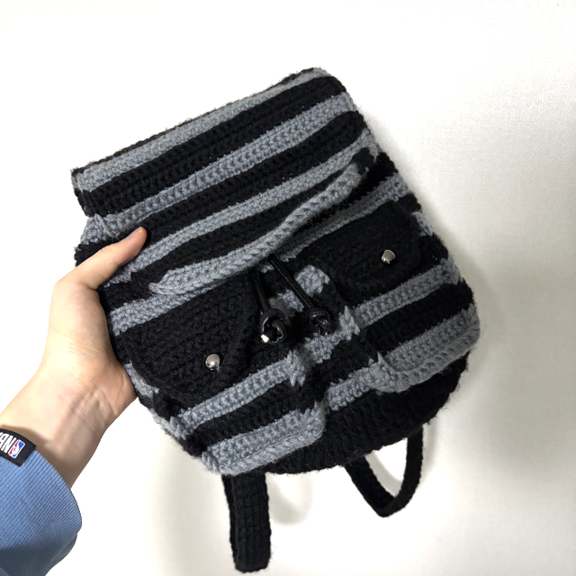 Stripe Pocket Backpack1